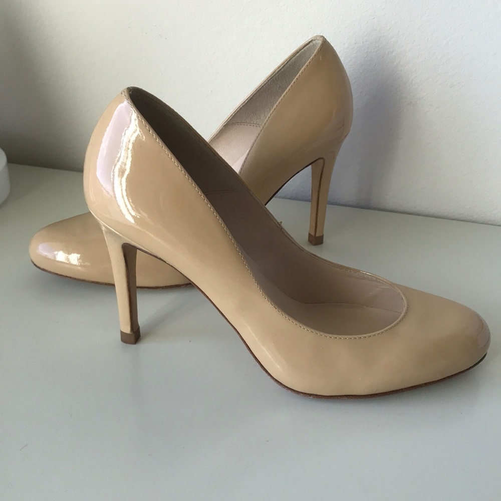 L.K. Bennett Stila trench patent heel in nude